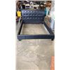 Image 1 : BLACK LEATHER LOOK QUEEN SIZE FRAME ONLY