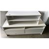 Image 1 : WHITE TV STAND AND SHOE RACK