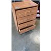 Image 2 : OAK FINISH 4 DRAWER CHEST OF DRAWERS