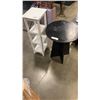 Image 1 : BLACK ENDTABLE AND 4 TIER SHELVING UNIT