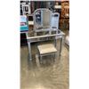Image 1 : PIER 1 IMPORTS MIRRORED VANITY DRESSER AND STOOL