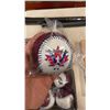 Image 4 : TRAY OF BASEBALLS, SHADOWBOX PRINT AND 3 GOLF PUTTERS