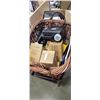 Image 2 : WICKER BASKET AND BOX OF ESTATE GOODS, COLLECTIBLES, 3D SHADOWBOX PRINTS