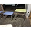 Image 1 : 2 HERMAN MILLER ADJUSTABLE HEIGHT ROLLING WORKSTATION / STANDS - GREEN AND BLUE