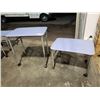 Image 1 : 2 HERMAN MILLER ADJUSTABLE HEIGHT ROLLING WORKSTATION / STANDS - BLUE