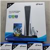 Image 2 : NEW PLAYSTATION 5 COOLING STAND AND 4 NEW DOUBLE CONTROLLER CHARGING DOCKS RETAIL $100+