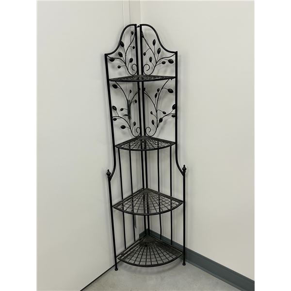 Folding Metal Corner Display Shelf (approx 62"T and 19"W)