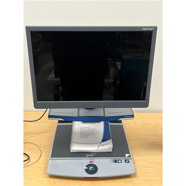 Optelec Clearview Plus Magnifier w/manual Works Approx 27"T 20"W 19.5"D