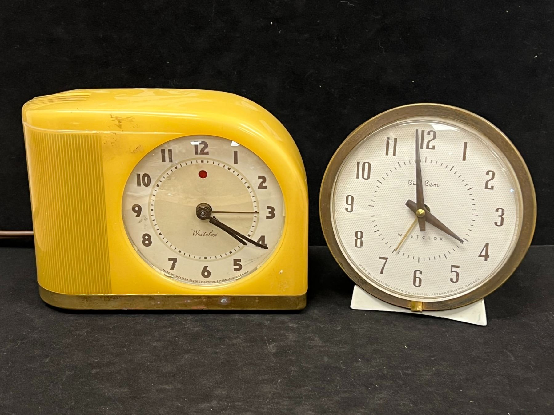 Westclox Deco Moonbeam Electric Clock & Big Ben Wind Up Clock