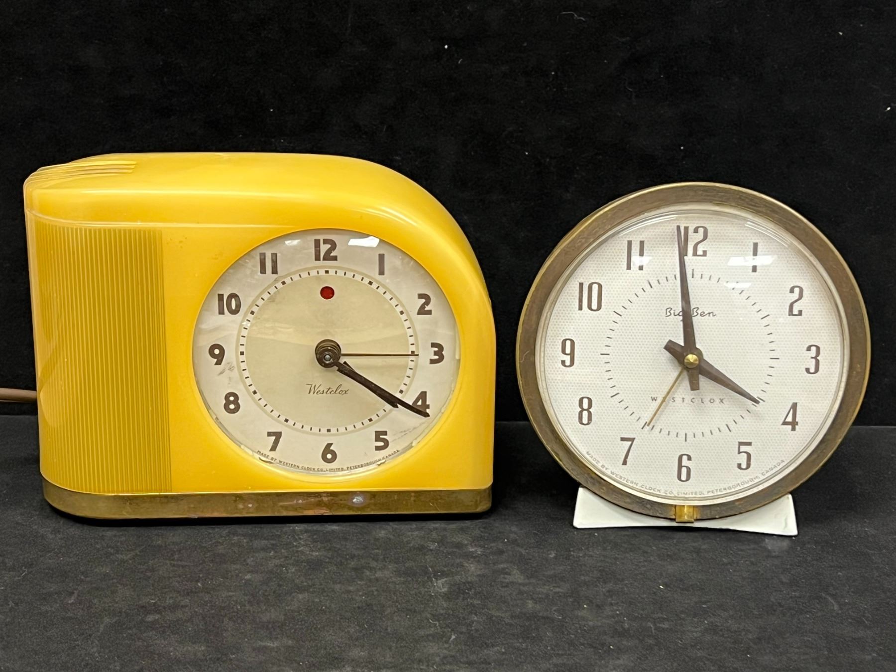 Westclox Deco Moonbeam Electric Clock & Big Ben Wind Up Clock