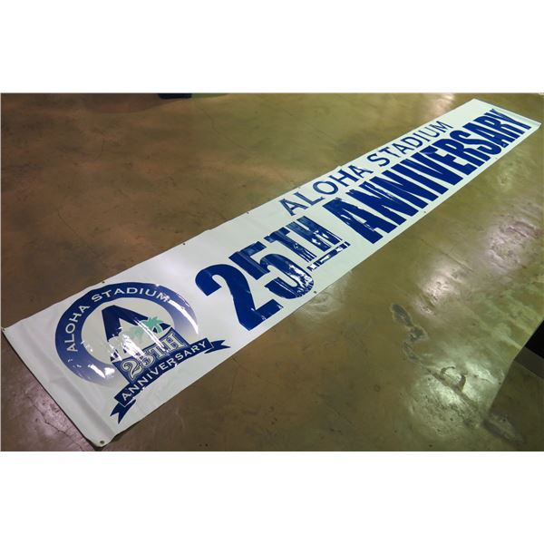 Aloha Stadium 25th Anniversary Banner 25'L x 41"W