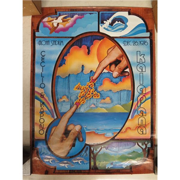 Cecilio & Kapono & Kalapana Promo, Aloha Stadium, Dec. 26, 1976, 18"x24"