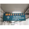 Image 1 : Blue 'To Mauka Locker Rooms A and B' w/ Arrow Sign 74"x25"