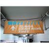 Image 1 : Yellow 'To Makai Locker Rooms A and B' w/ Arrow Sign 99"x25"