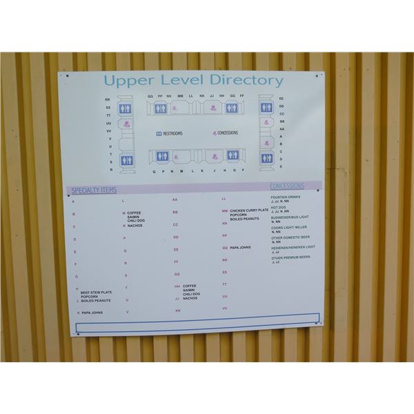Upper Level Directory Sign 48
