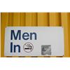 Image 1 : Men In Sign w/ No Smoking Logo 24"x12"