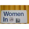 Image 1 : Women In Sign w/ No Smoking Logo 24"x12"