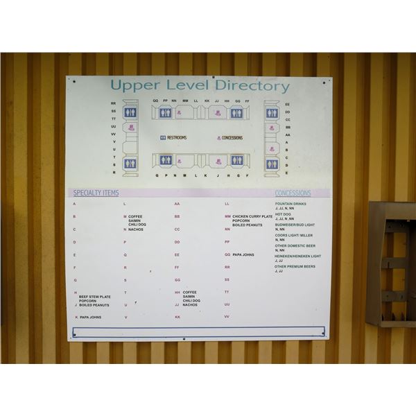 Upper Level Directory Sign 48