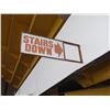 Image 1 : Stairs Down w/ Arrow Double Sided Sign 32"x12"
