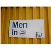 Image 2 : Qty 4 Men's Washroom Signs: In, Out, Men (w/ Handicap Logo) & Silhouette