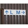 Image 3 : Qty 3 Section Signs: L, L w/ Arrow & L M w/ Arrows