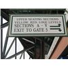 Image 1 : Upper Seating Sections w/ Color Loge Levels, Sections A-V, Exit Sign 40"x22"