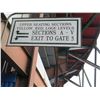 Image 2 : Upper Seating Sections w/ Color Loge Levels, Sections A-V, Exit Sign 40"x22"