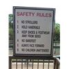 Image 1 : Safety Rules Sign: No Strollers, Hold Handrails, etc 30"x35"