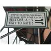 Image 1 : Upper Seating Sections w/ Color Loge Levels, Sections A-V, Exit Sign 40"x22"