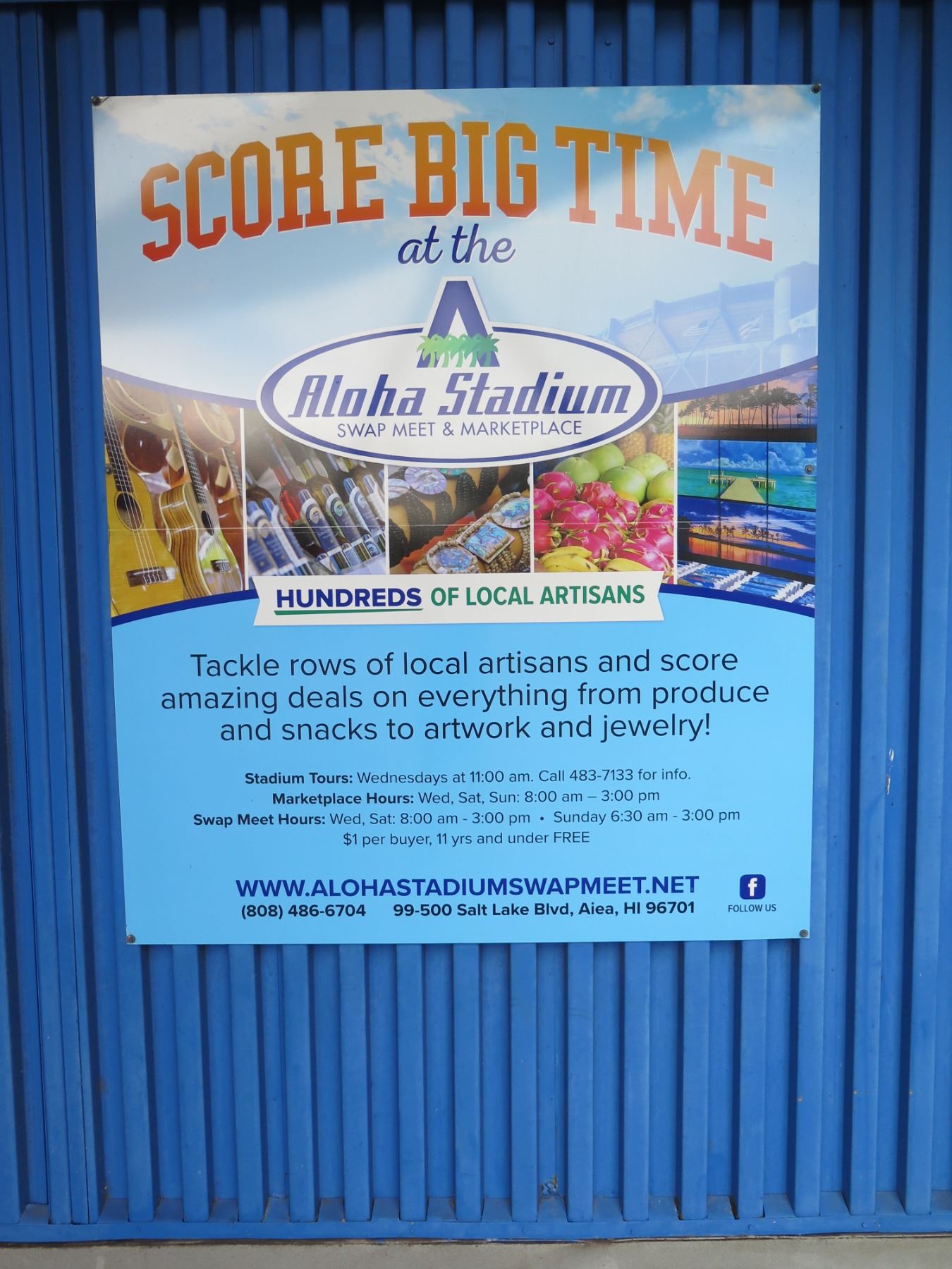 Score Big Time at the Aloha Stadium Swap Meet Sign 60