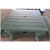 Image 2 : Wooden Green Picnic Table w/ 3 Attached Benches 84"x66"x30"H