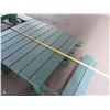 Image 9 : Wooden Green Picnic Table w/ 3 Attached Benches 84"x66"x30"H