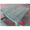 Image 4 : Wooden Green Picnic Table w/ 3 Attached Benches 84"x66"x30"H
