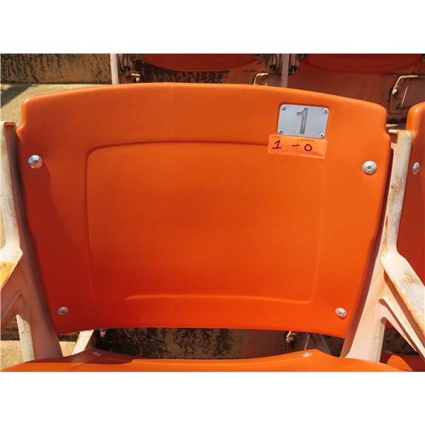 Aloha Stadium Seat Back, Orange, Section R, Row 1, Seat 1