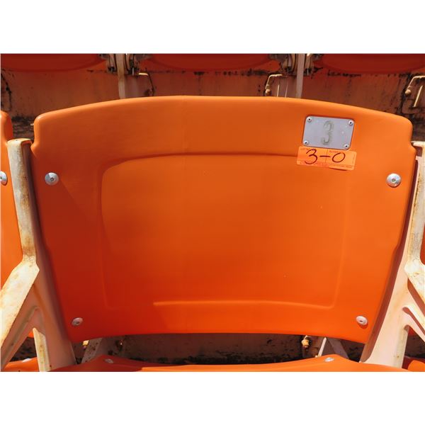 Aloha Stadium Seat Back, Orange, Section R, Row 1, Seat 3