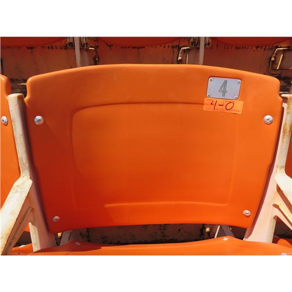 Aloha Stadium Seat Back, Orange, Section R, Row 1, Seat 4