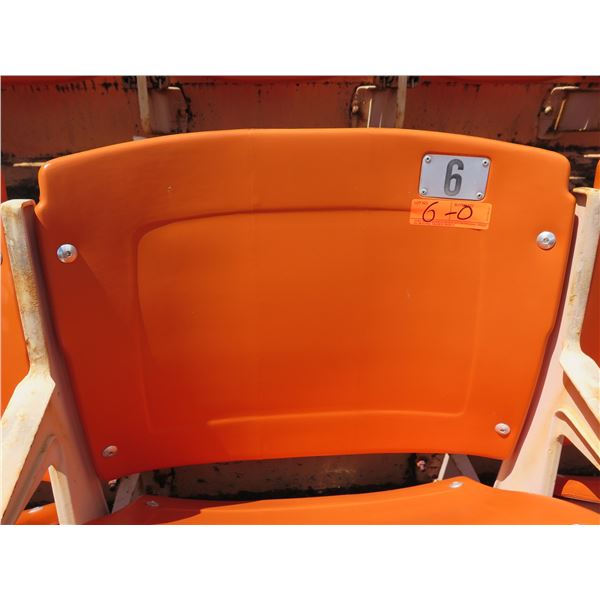 Aloha Stadium Seat Back, Orange, Section R, Row 1, Seat 6