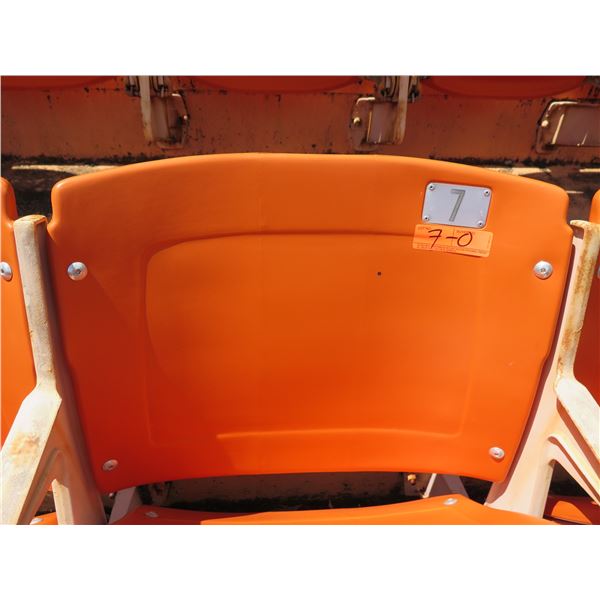 Aloha Stadium Seat Back, Orange, Section R, Row 1, Seat 7