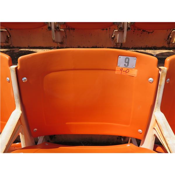 Aloha Stadium Seat Back, Orange, Section R, Row 1, Seat 9