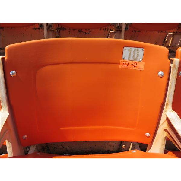 Aloha Stadium Seat Back, Orange, Section R, Row 1, Seat 10