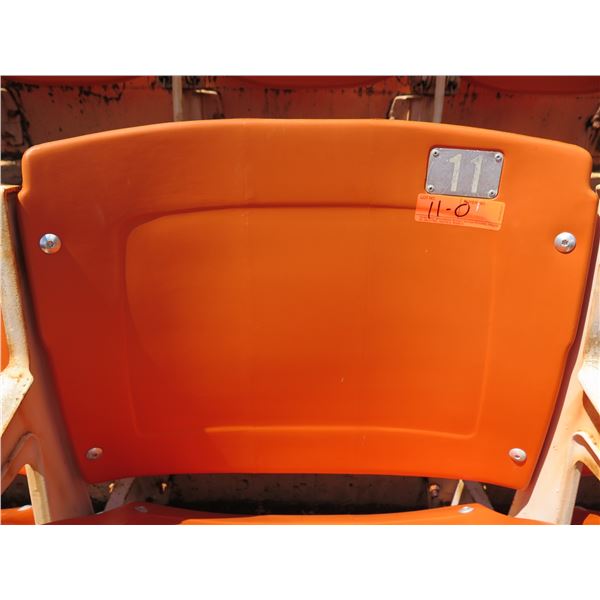 Aloha Stadium Seat Back, Orange, Section R, Row 1, Seat 11