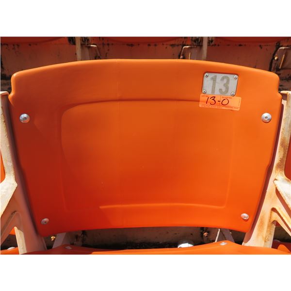 Aloha Stadium Seat Back, Orange, Section R, Row 1, Seat 13