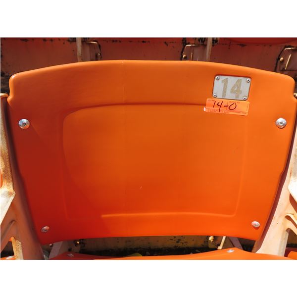 Aloha Stadium Seat Back, Orange, Section R, Row 1, Seat 14