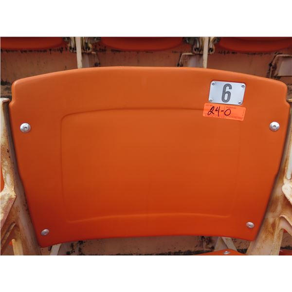 Aloha Stadium Seat Back, Orange, Section R, Row 2, Seat 6