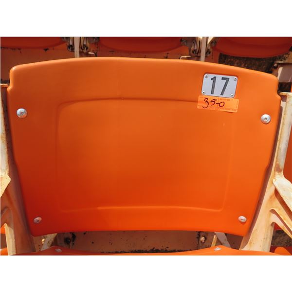 Aloha Stadium Seat Back, Orange, Section R, Row 2, Seat 17