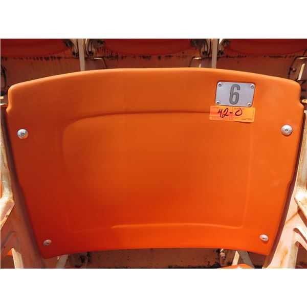 Aloha Stadium Seat Back, Orange, Section R, Row 3, Seat 6