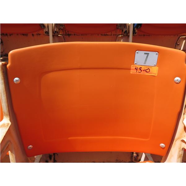 Aloha Stadium Seat Back, Orange, Section R, Row 3, Seat 7