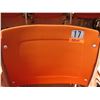 Image 1 : Aloha Stadium Seat Back, Orange, Section R, Row 3, Seat 17