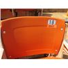 Image 1 : Aloha Stadium Seat Back, Orange, Section R, Row 3, Seat 18