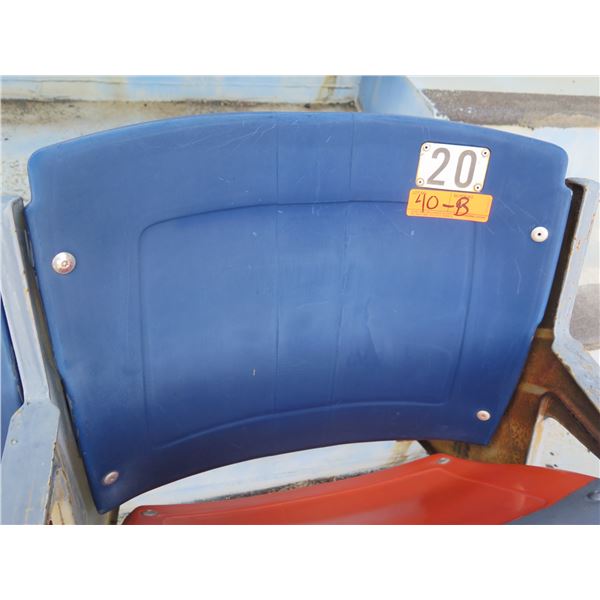 Aloha Stadium Seat Back, Blue, Section R, Row 34, Seat 20